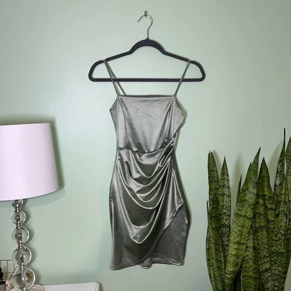 windsor wrapped in stylish satin mini dress Wrapped In Stylish Satin Mini Dress